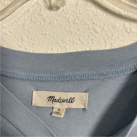 Madewell Women’s Med Blue T-Shirt It Comes In Waves 100% Cotton Short Sleeves - Picture 3 of 11